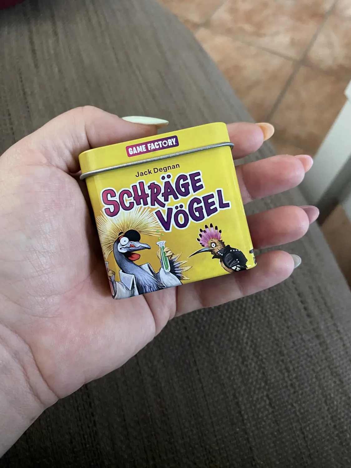 Game Factory Schräge Vögel 646091 Kartenspiel Minidose