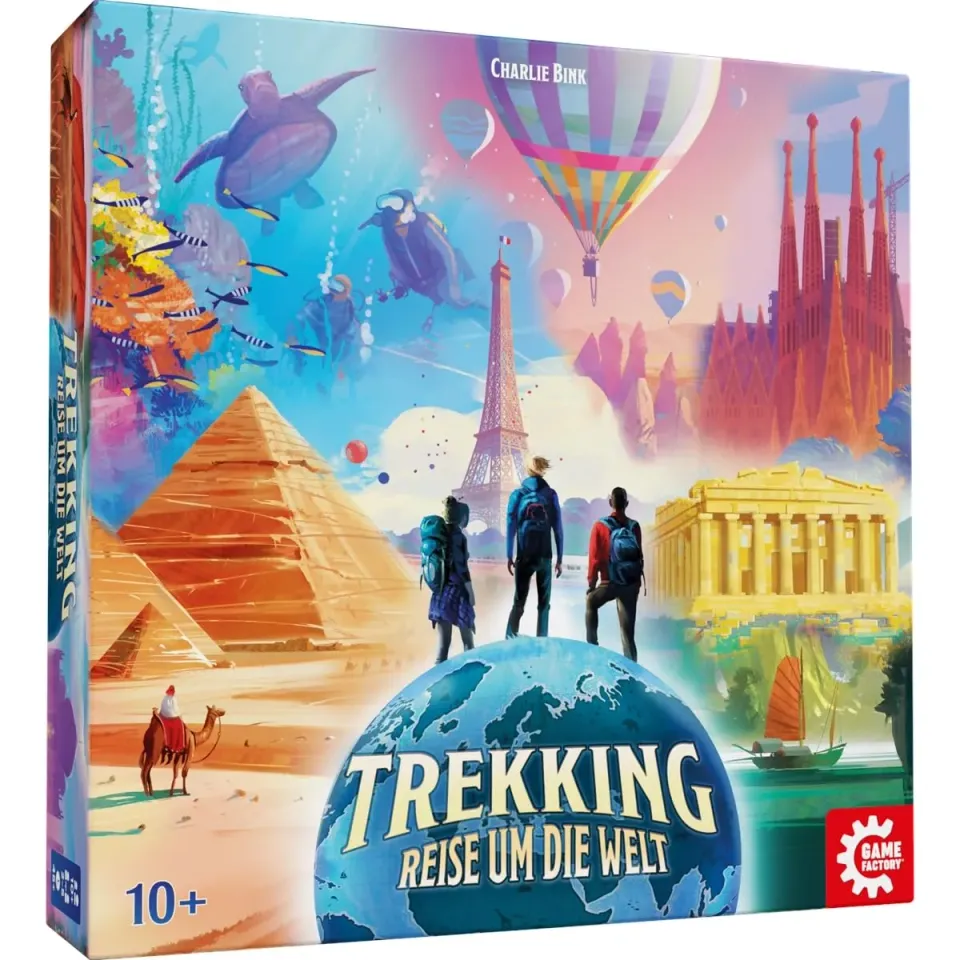 Game Factory Trekking Reise um die Welt Familienspiel 2-5 Spieler