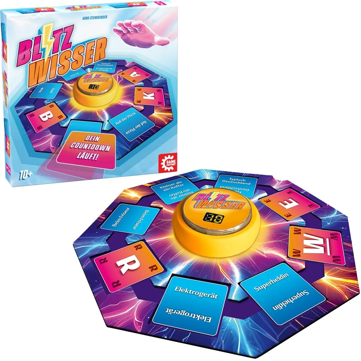 Game Factory Blitzwisser Wortspiel mit Buzzer 2-4 Spieler