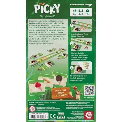 Game Factory Picky Fluffy Animals Merkspiel ab 8 Jahren Familie