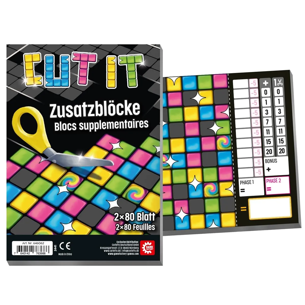 Game Factory Cut it Zusatzblöcke 646062 2er-Set Ersatzblöcke