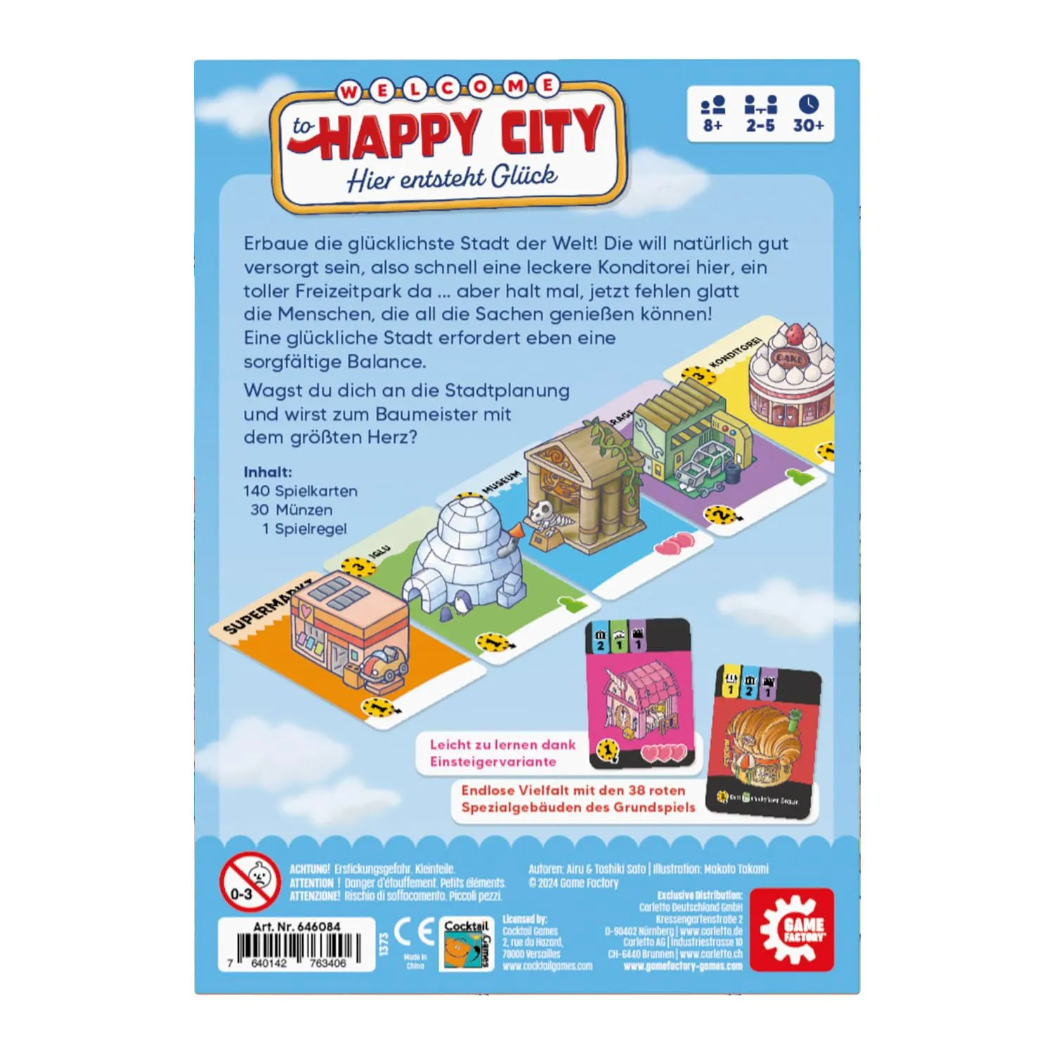 Game Factory Happy City Legespiel 2-5 Spieler