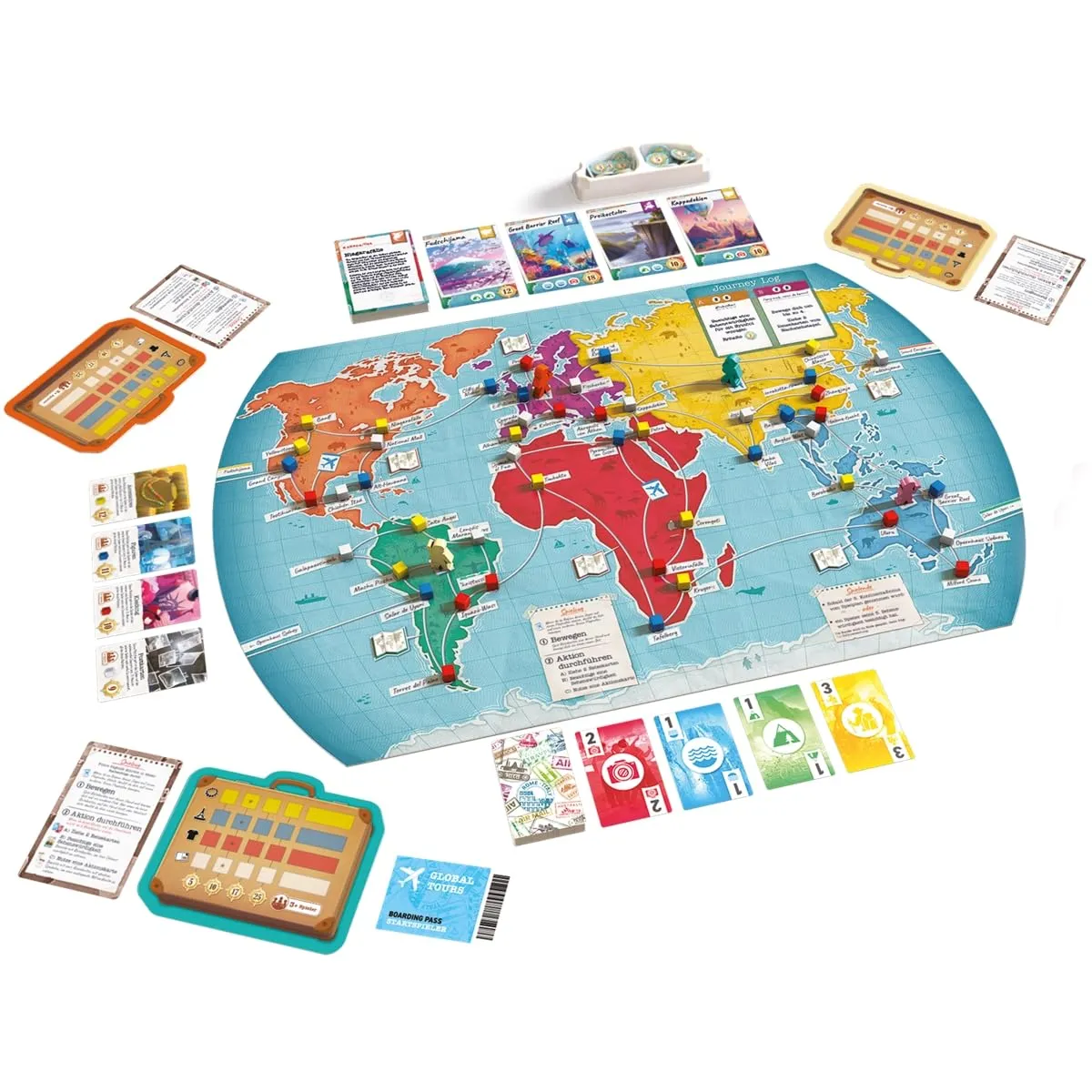 Game Factory Trekking Reise um die Welt Familienspiel 2-5 Spieler