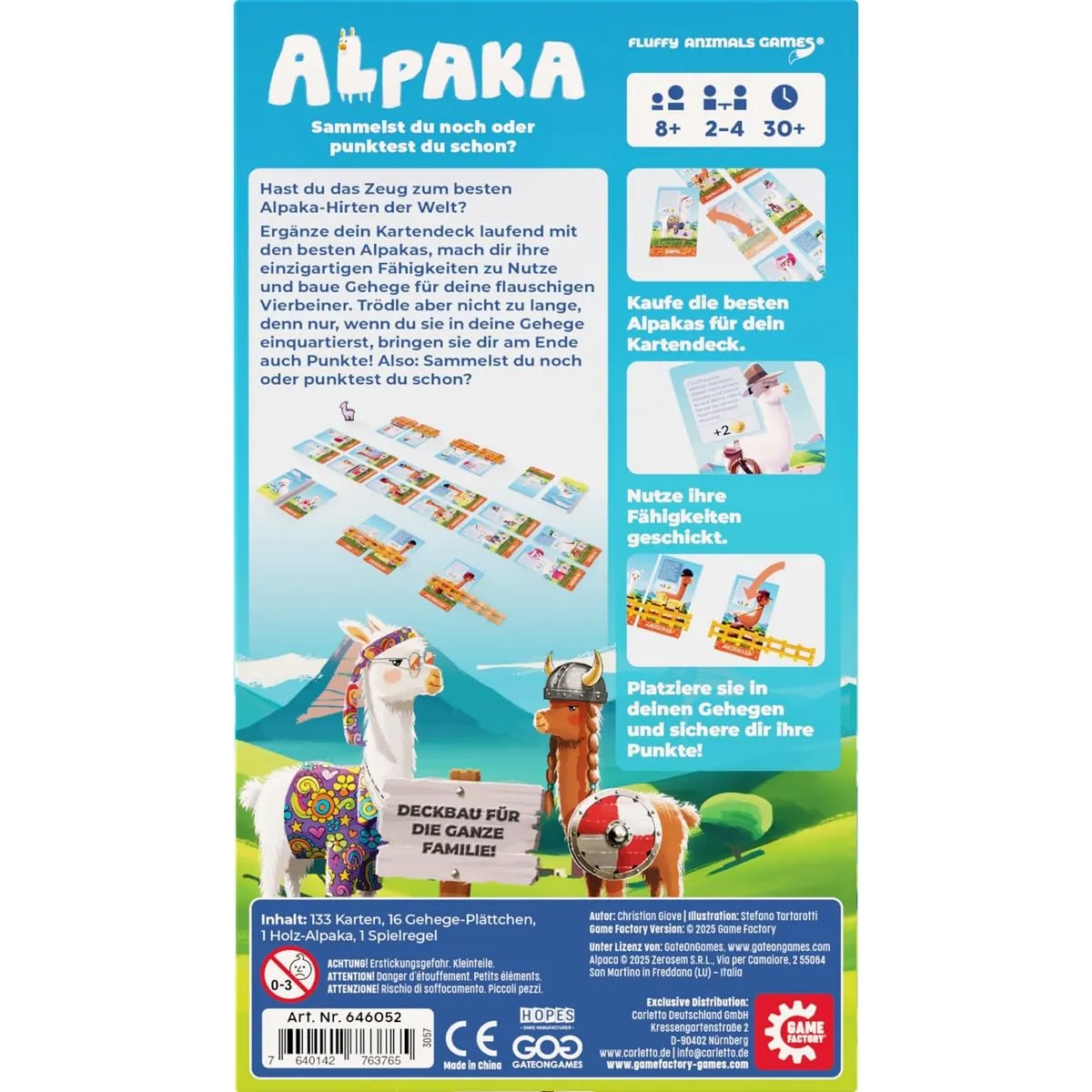 Game Factory Alpaka Fluffy Animals Deckbauspiel