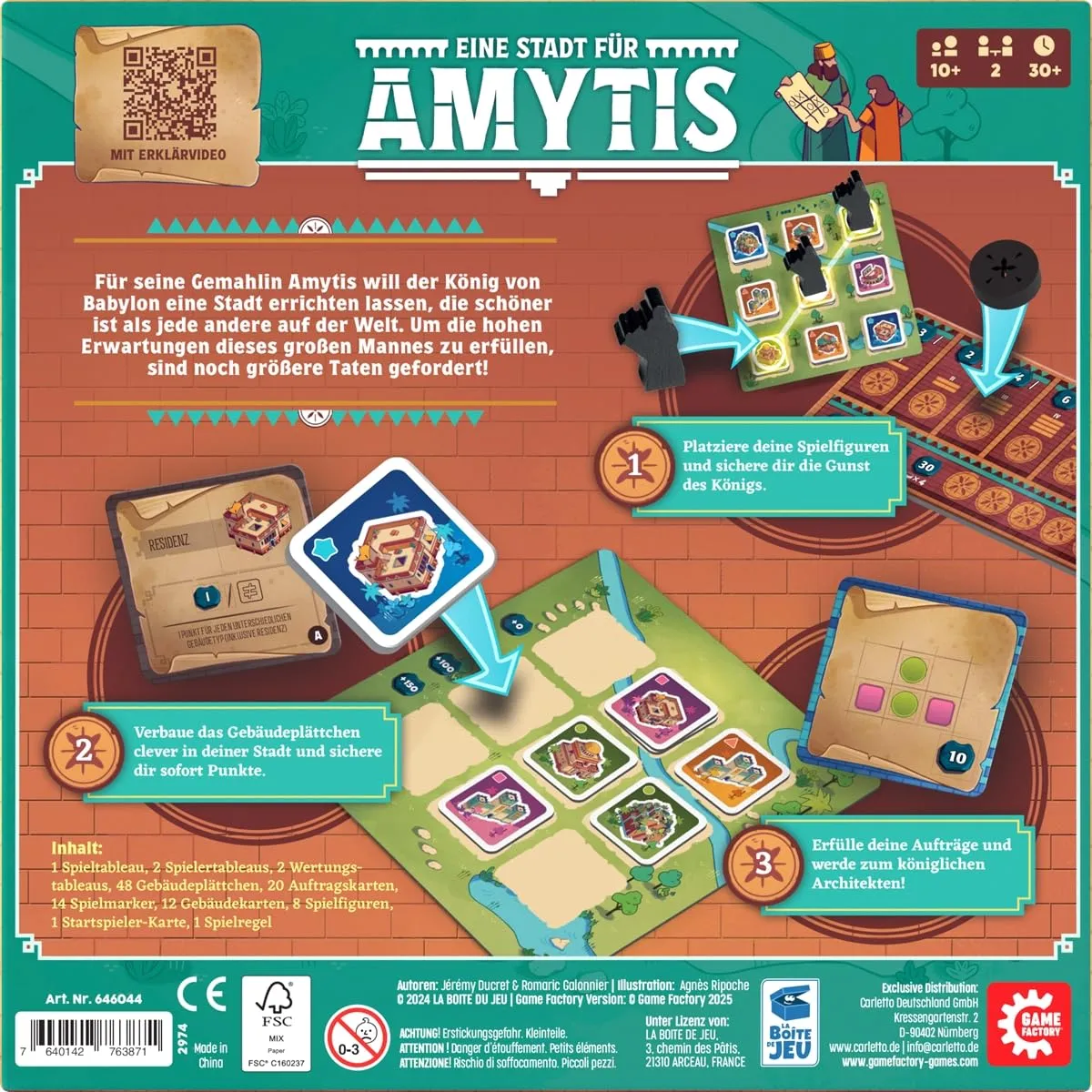 Game Factory Eine Stadt für Amytis Duellspiel taktisch