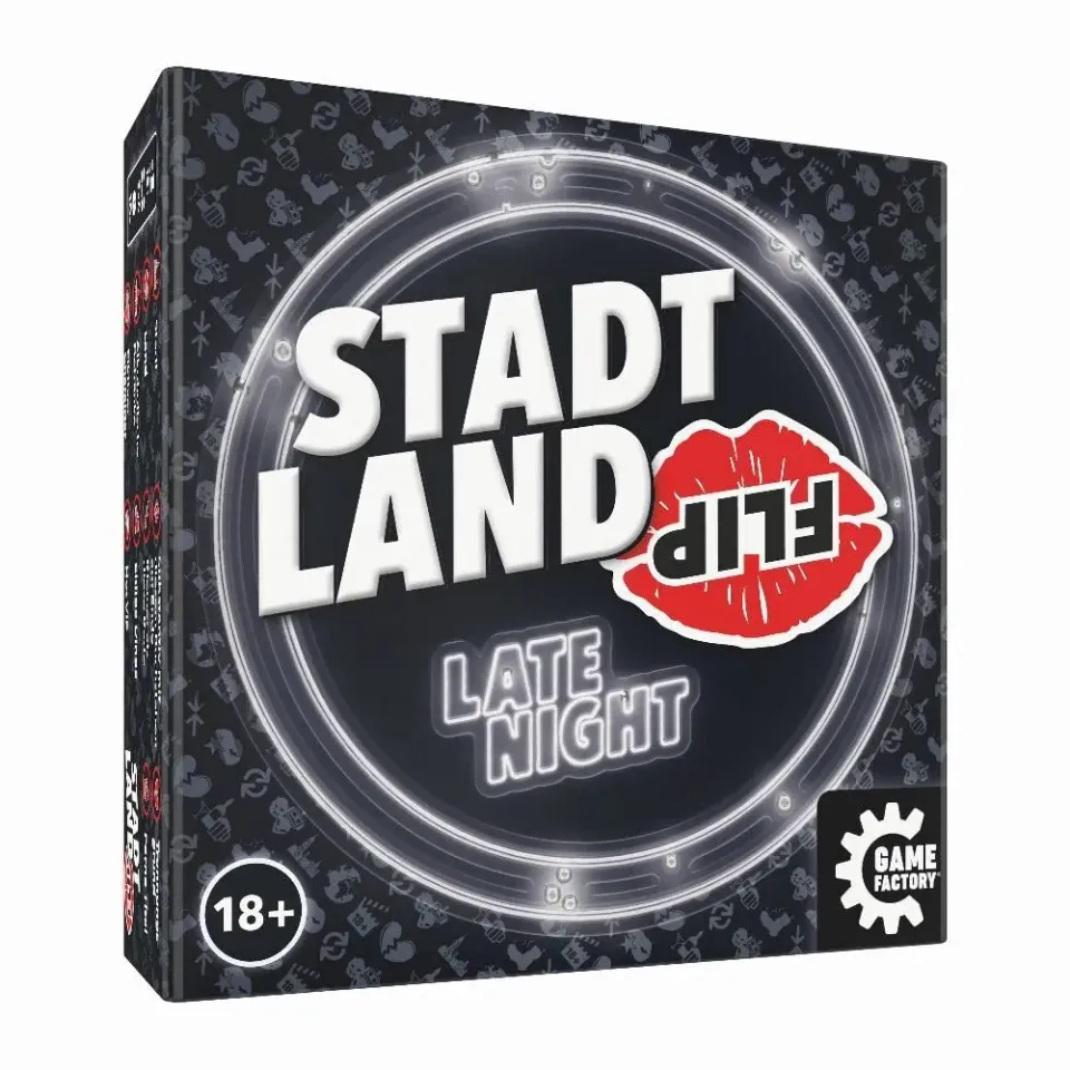 Game Factory Stadt Land Flip Late Night Wortspiel 2-6 Spieler 18+