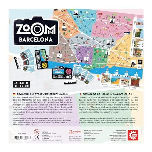Game Factory Zoom in Barcelona Familienspiel 2-6 Spieler