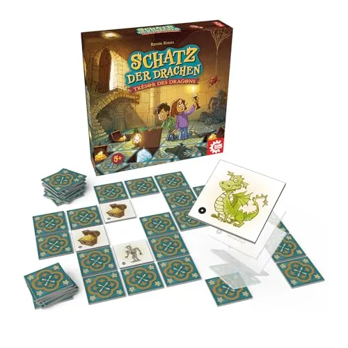 Game Factory Schatz der Drachen Memospiel 2-5 Spieler Risiko