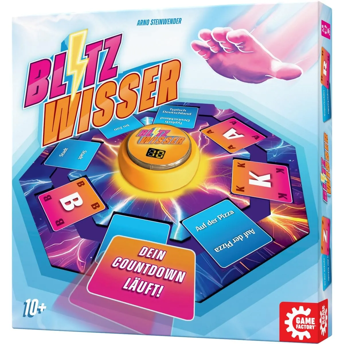 Game Factory Blitzwisser Wortspiel mit Buzzer 2-4 Spieler