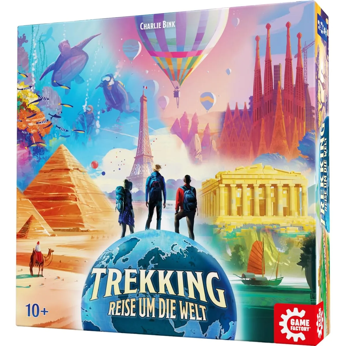 Game Factory Trekking Reise um die Welt Familienspiel 2-5 Spieler