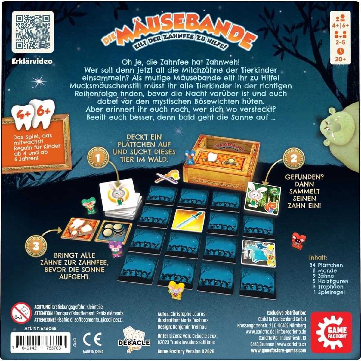Game Factory Die Mäusebande Kinderspiel 2-5 Spieler kooperativ