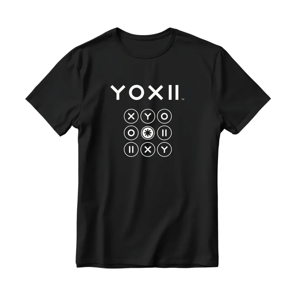 Cosmoludo Yoxii T-Shirt Schwarz Baumwolle Unisex Fan-Shirt