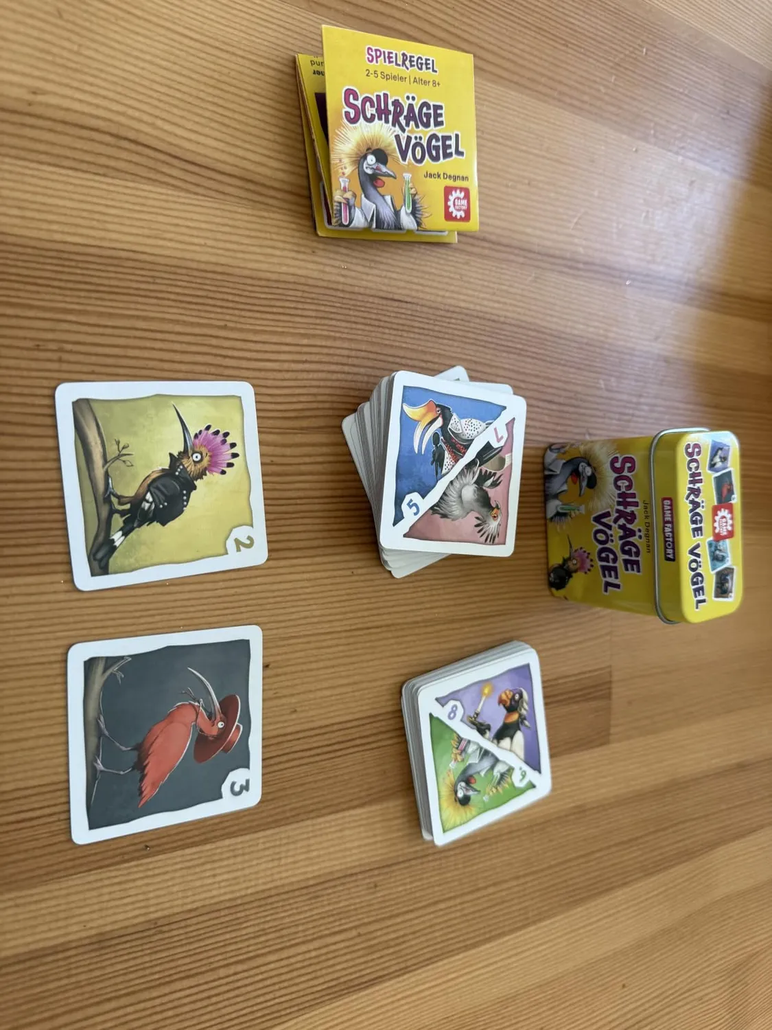 Game Factory Schräge Vögel 646091 Kartenspiel Minidose