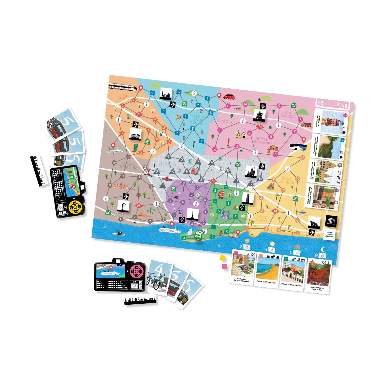 Game Factory Zoom in Barcelona Familienspiel 2-6 Spieler