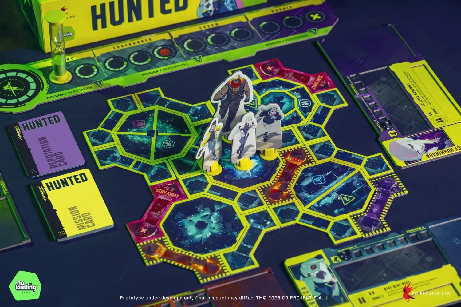 Koalla Cyberpunk Hunted Brettspiel Grundspiel + Promo Echtzeit-Koop