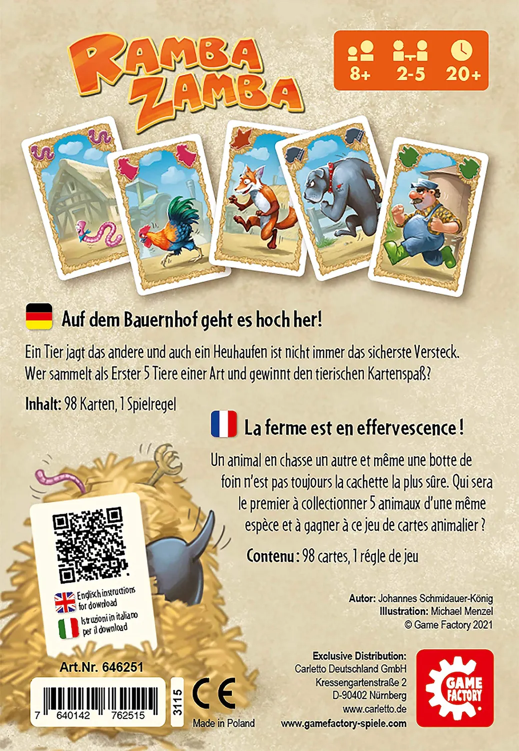Game Factory Rambazamba Kartenspiel für 2-5 Spieler