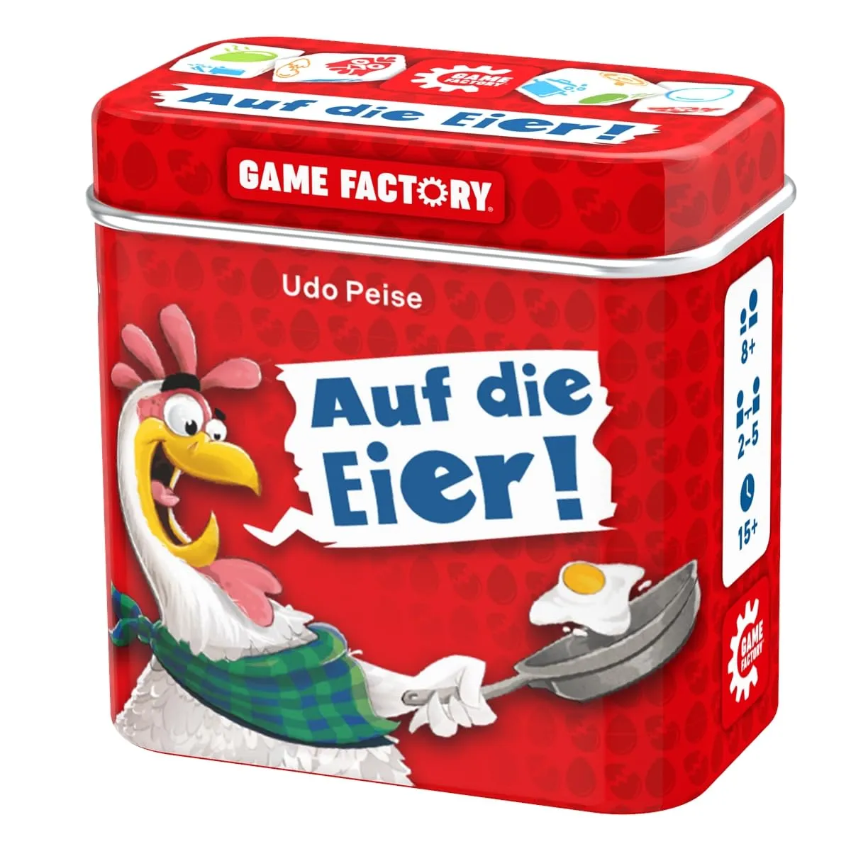 Game Factory Auf die Eier 646038 Würfelspiel Mini-Dose Zock