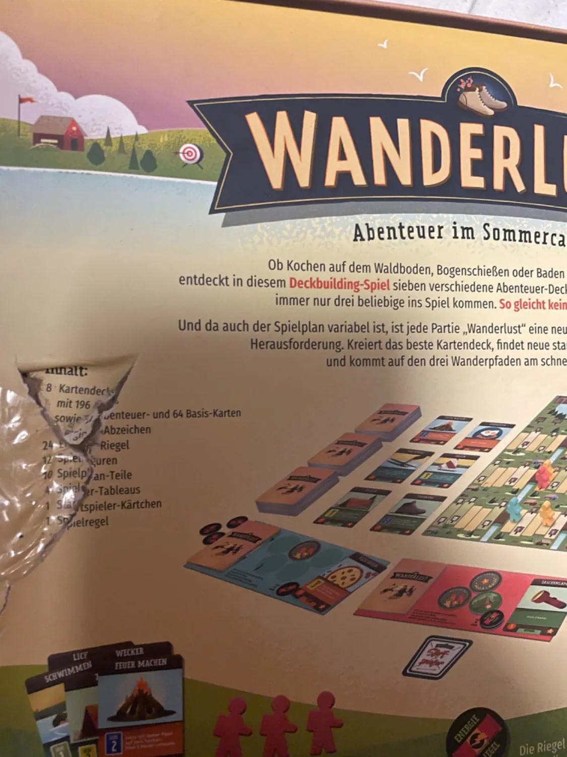 Game Factory Wanderlust Brettspiel Abenteuer im Sommercamp Deckbuilding