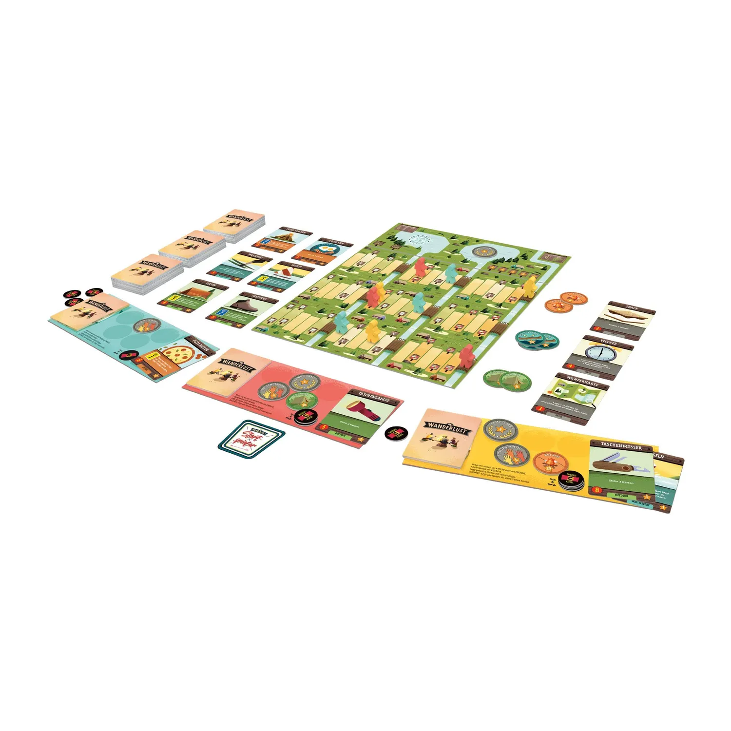 Game Factory Wanderlust Brettspiel Abenteuer im Sommercamp Deckbuilding
