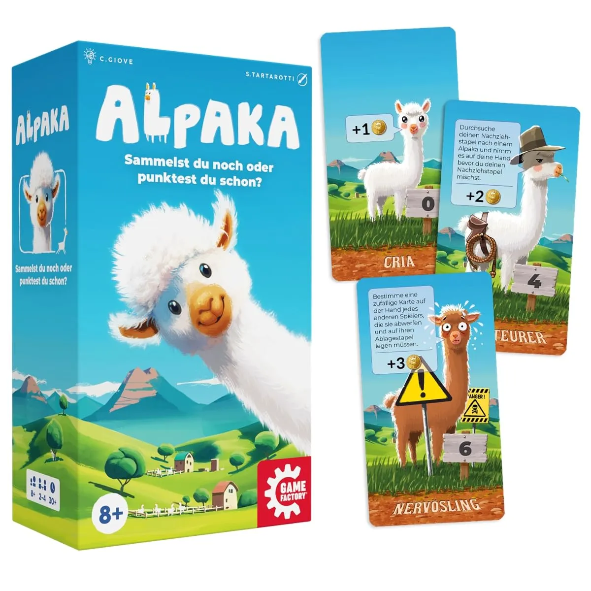 Game Factory Alpaka Fluffy Animals Deckbauspiel