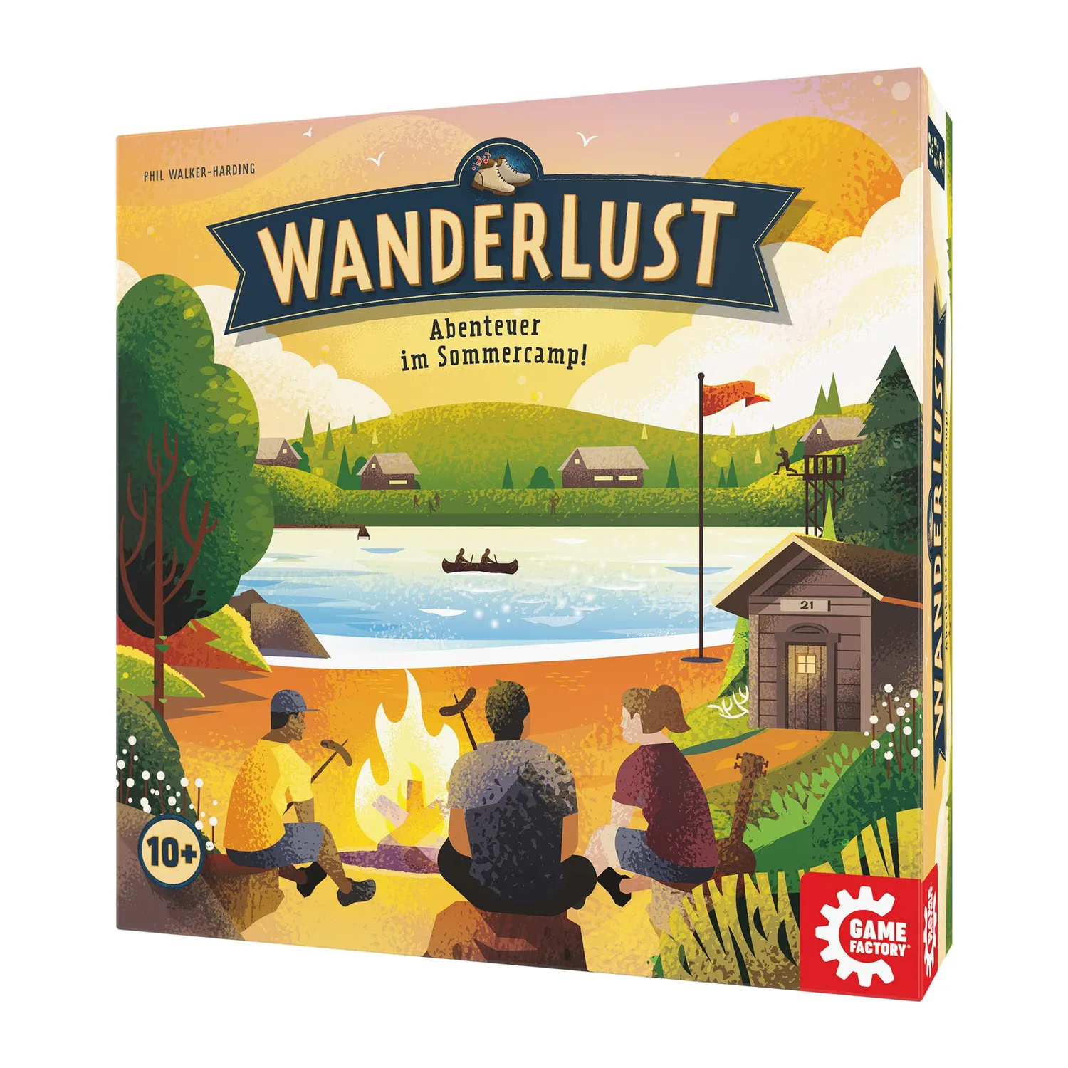Game Factory Wanderlust Brettspiel Abenteuer im Sommercamp Deckbuilding