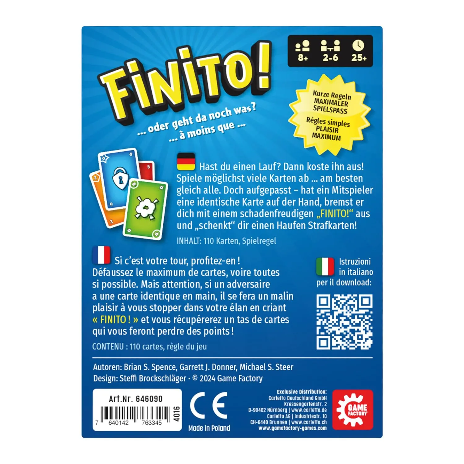 Game Factory Finito! 646090 Kartenspiel Ablegen Risiko
