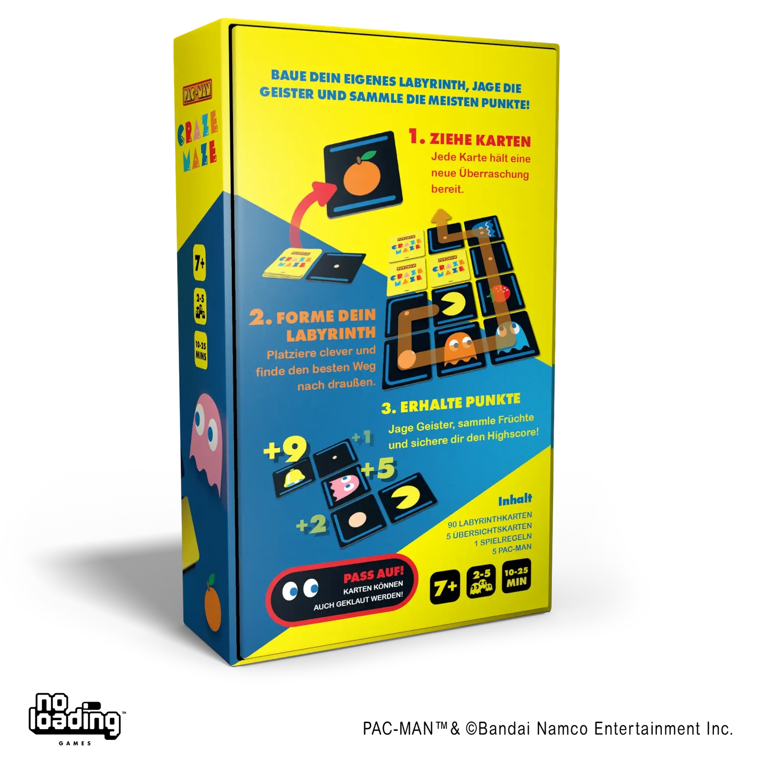 Koalla Spiele PAC-MAN Craze Maze Kartenspiel 2-5 Spieler