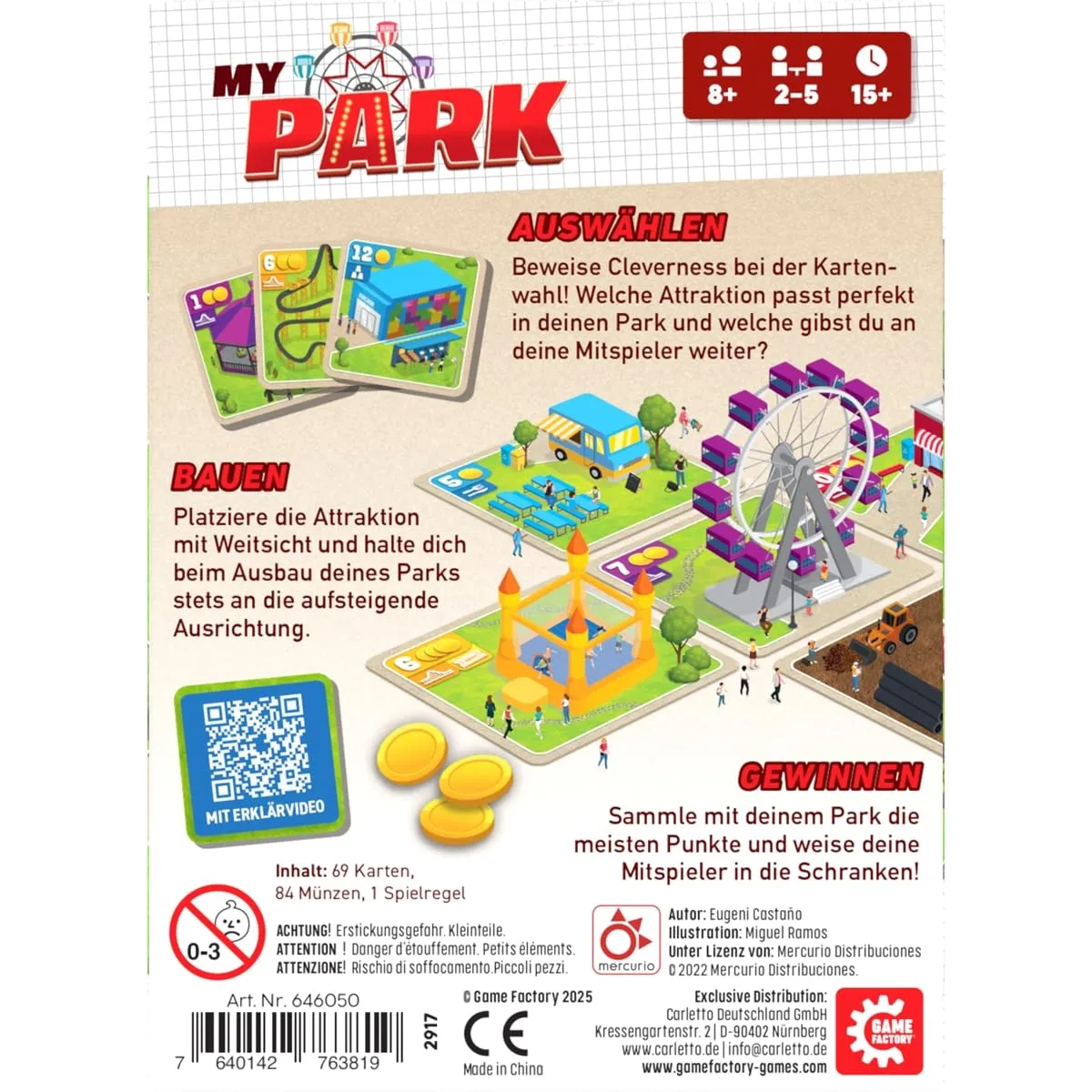 Game Factory My Park 646050 Kartenspiel Parkaufbau