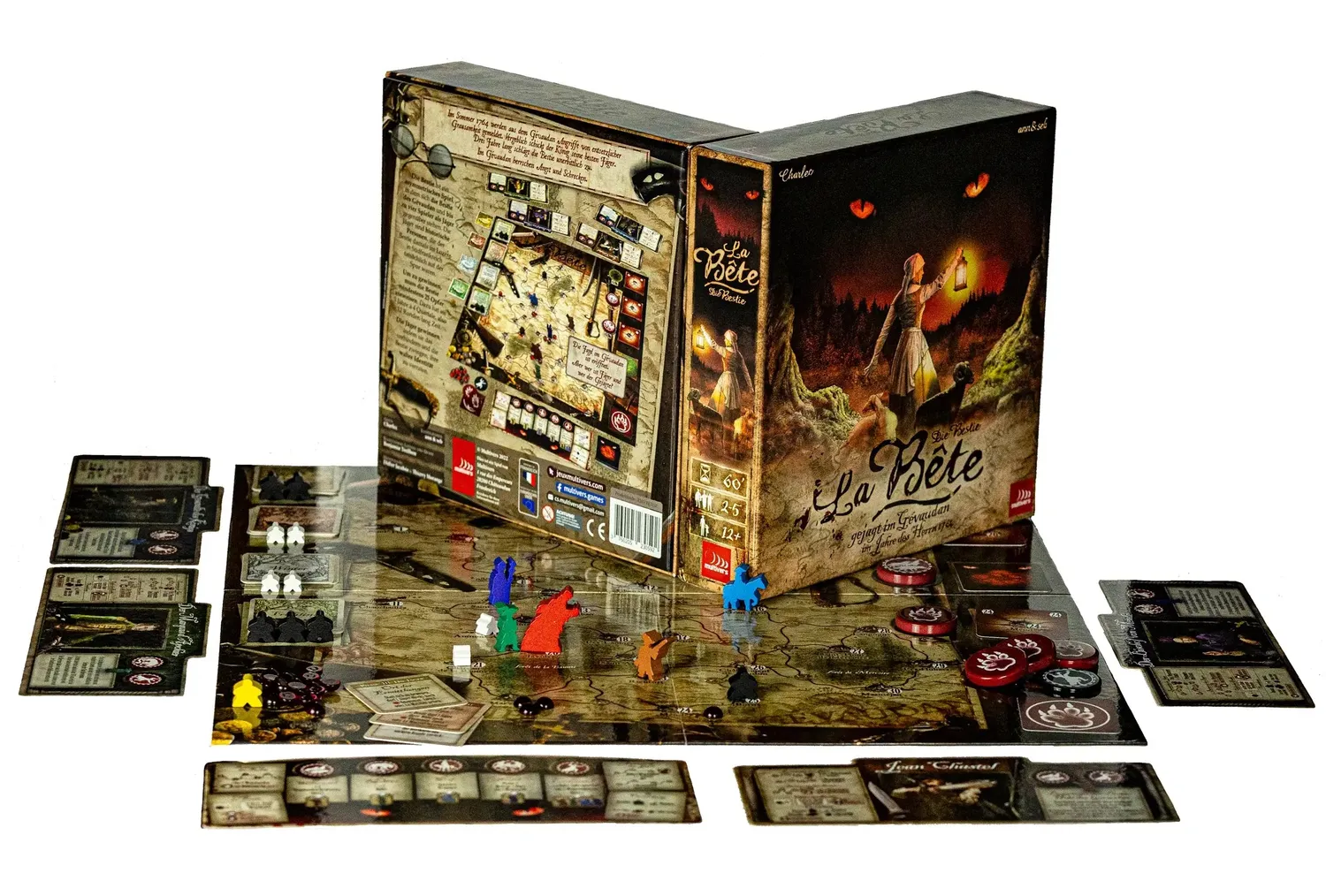 Koalla La Bête Die Bestie Brettspiel asymmetrisch Ermittler