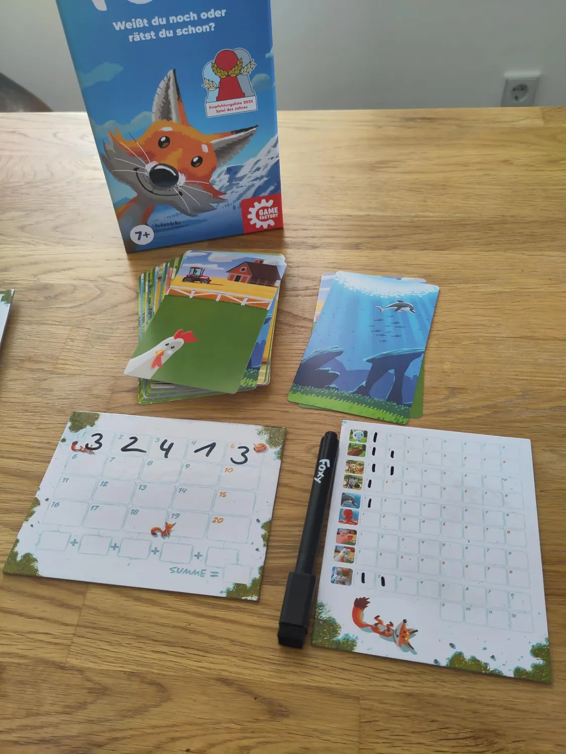 Game Factory Foxy Merkspiel Fluffy Animals abwischbar