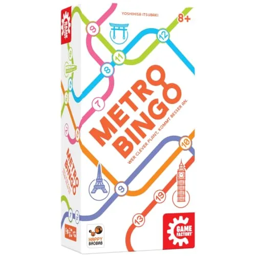 Game Factory Metro Bingo Gesellschaftsspiel Grundspiel 1-50 Spieler