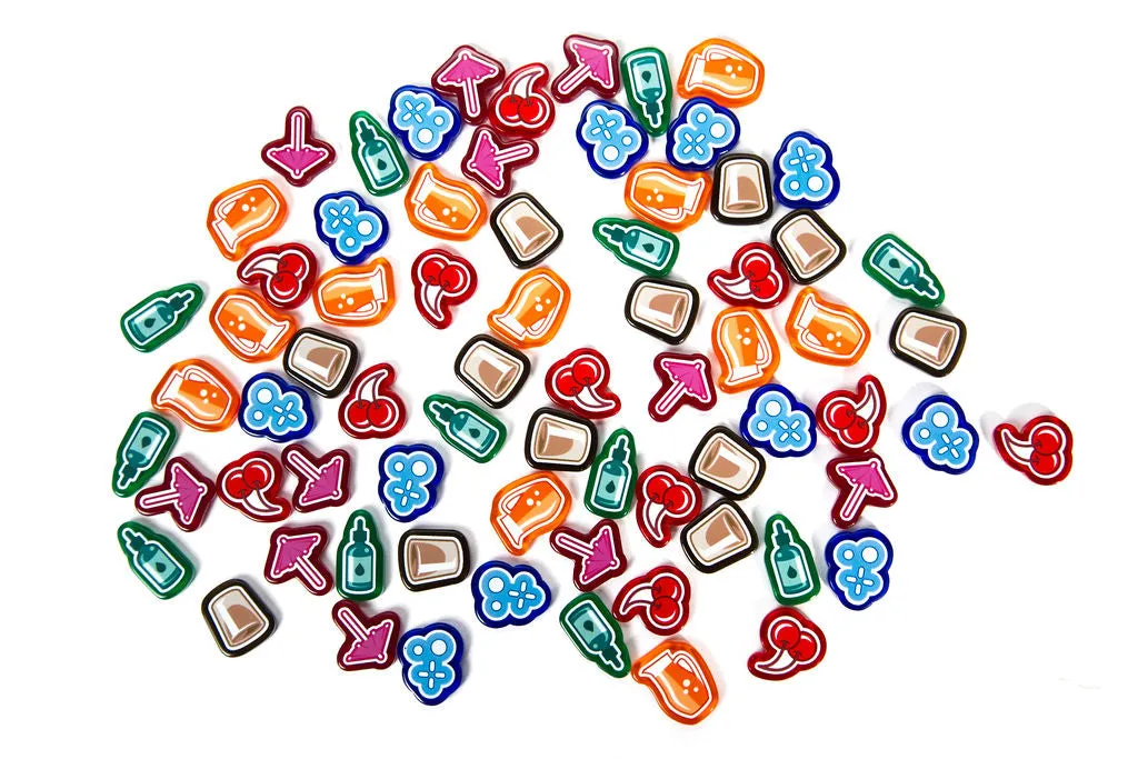 Paverson Games Distilled Cocktails Mixer Tokens Acryl