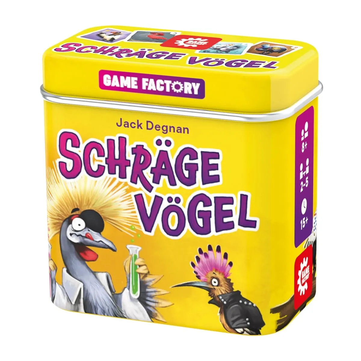Game Factory Schräge Vögel 646091 Kartenspiel Minidose