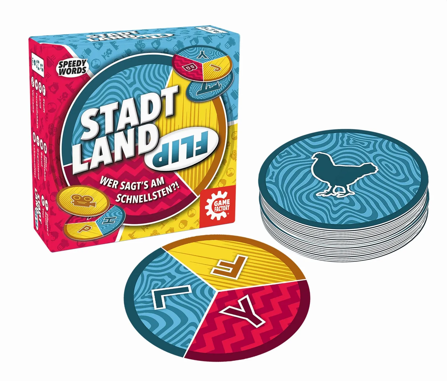 Game Factory Stadt Land Flip Wortspiel ab 8 Jahren