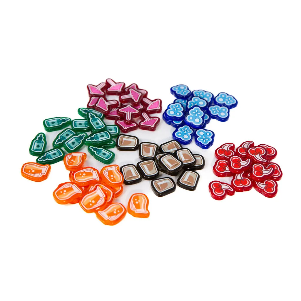 Paverson Games Distilled Cocktails Mixer Tokens Acryl