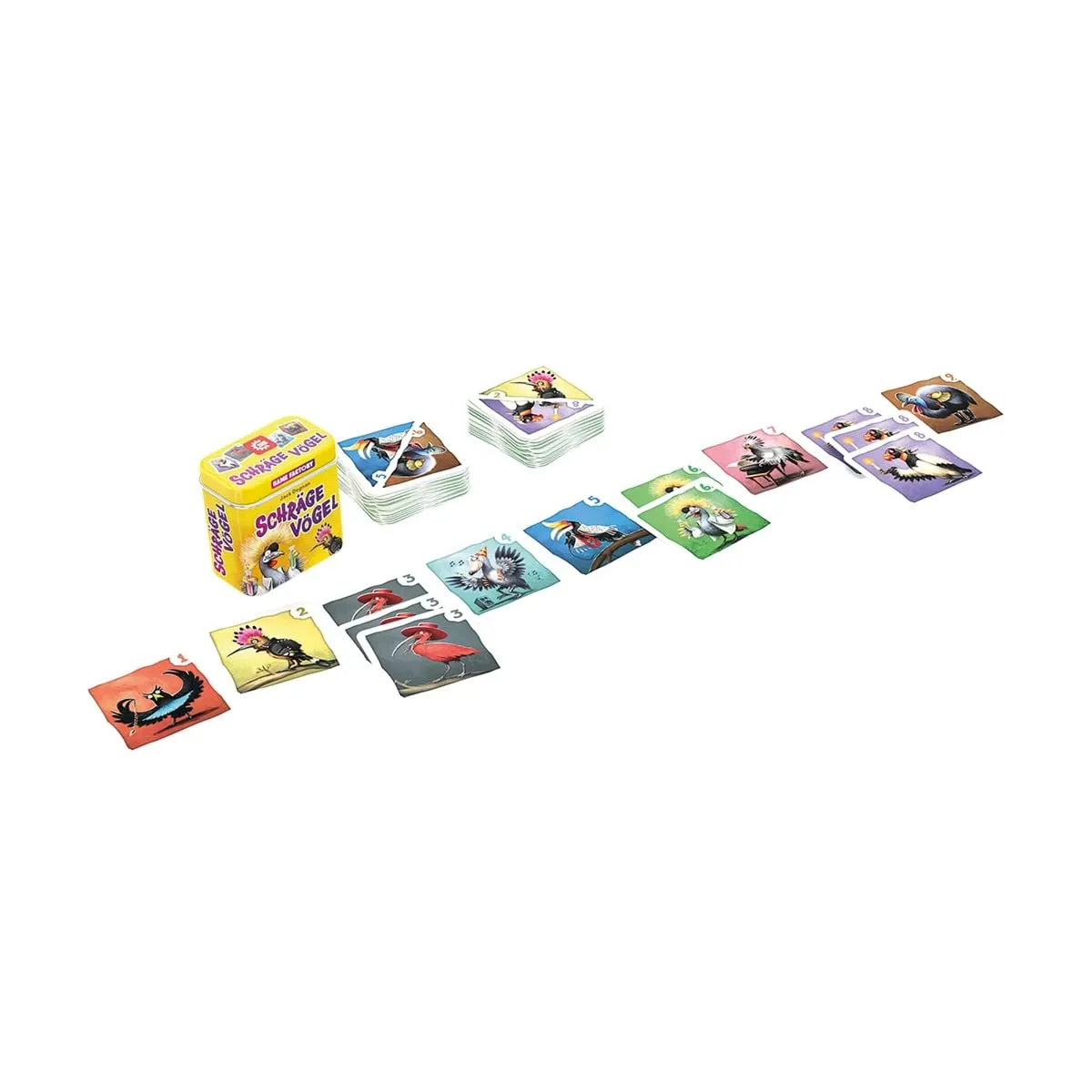 Game Factory Schräge Vögel 646091 Kartenspiel Minidose