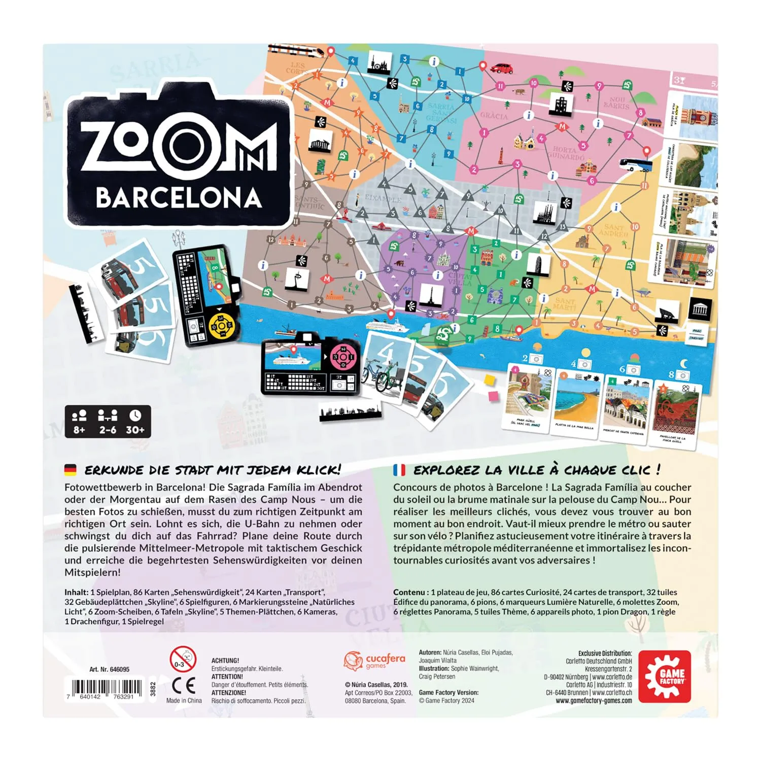 Game Factory Zoom in Barcelona Familienspiel 2-6 Spieler