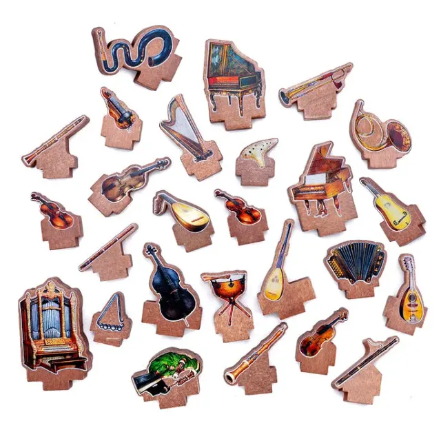 Paverson Games Luthier Illustrated Instrument Standees Aufsteller Holz