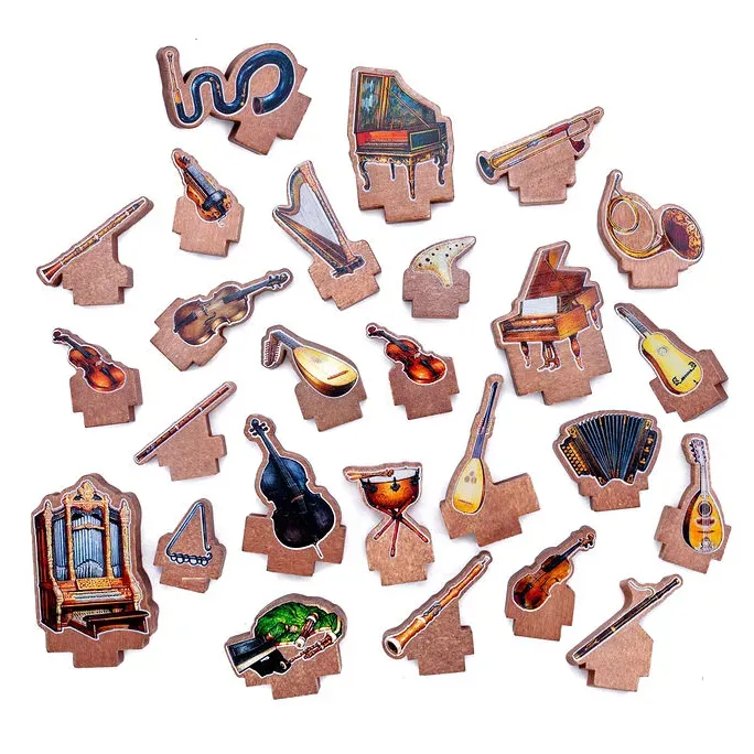 Paverson Games Luthier Illustrated Instrument Standees Aufsteller Holz