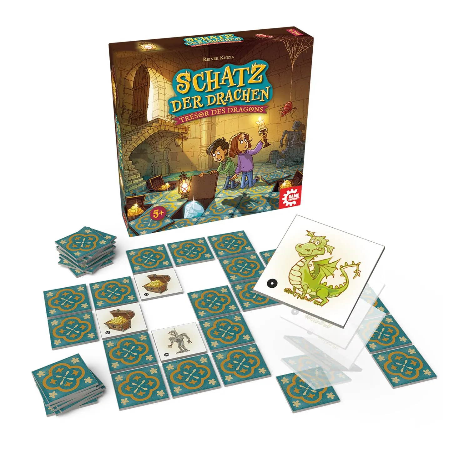 Game Factory Schatz der Drachen Memospiel 2-5 Spieler Risiko