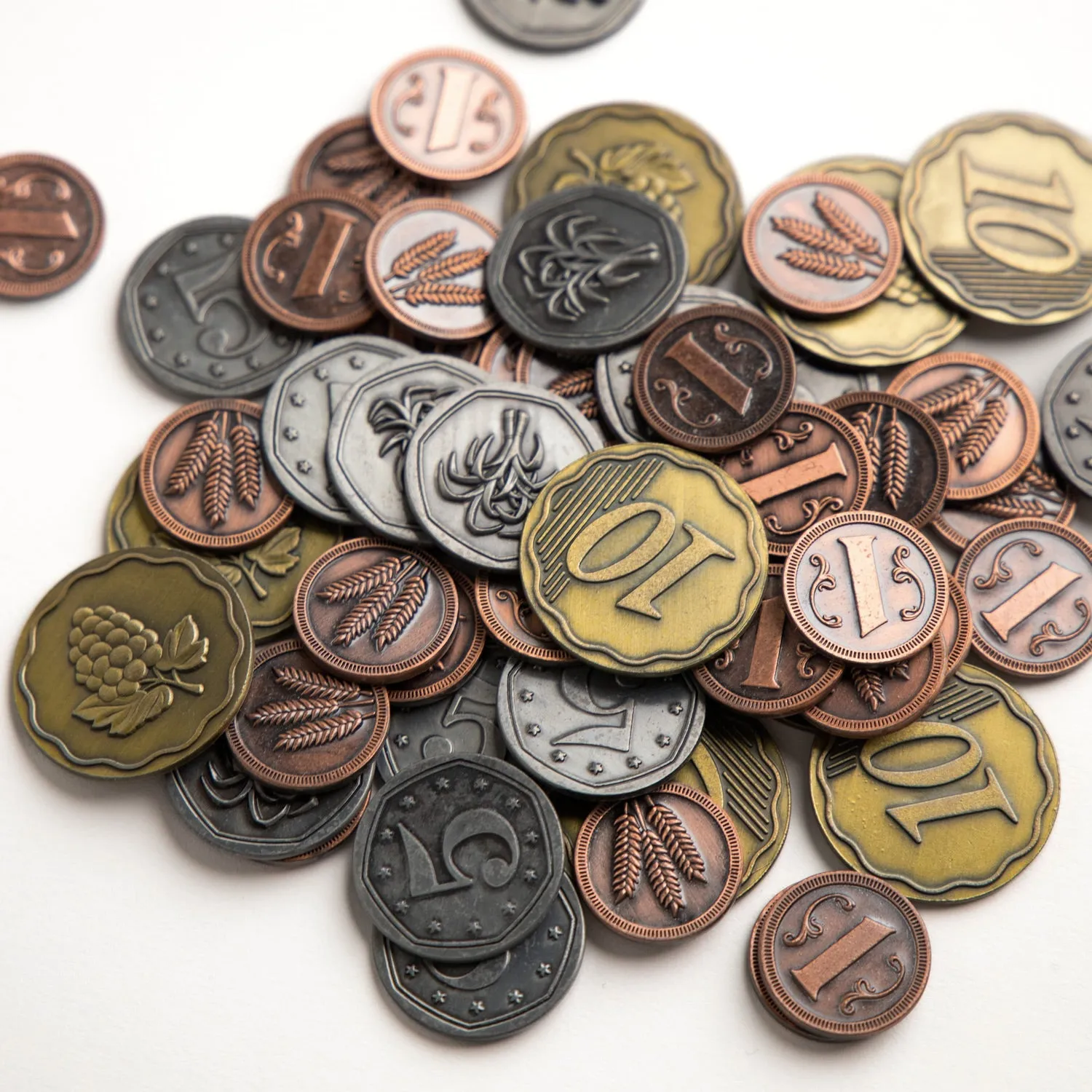 Paverson Games Distilled Metallmünzen Zinklegierung 59 Münzen Set