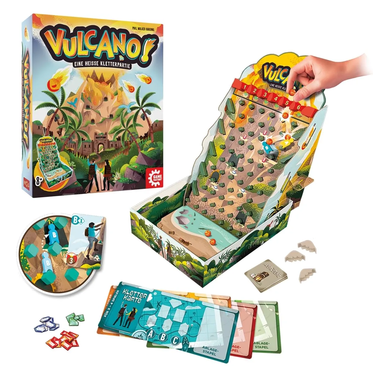 Game Factory Vulcano 646065 Familienspiel 3D-Vulkan