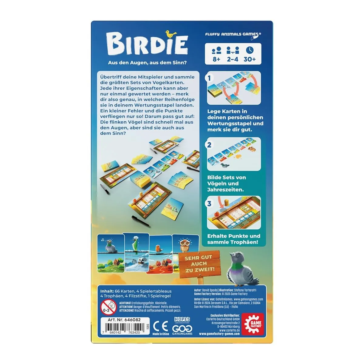 Game Factory Birdie 646082 Merkspiel Vögel