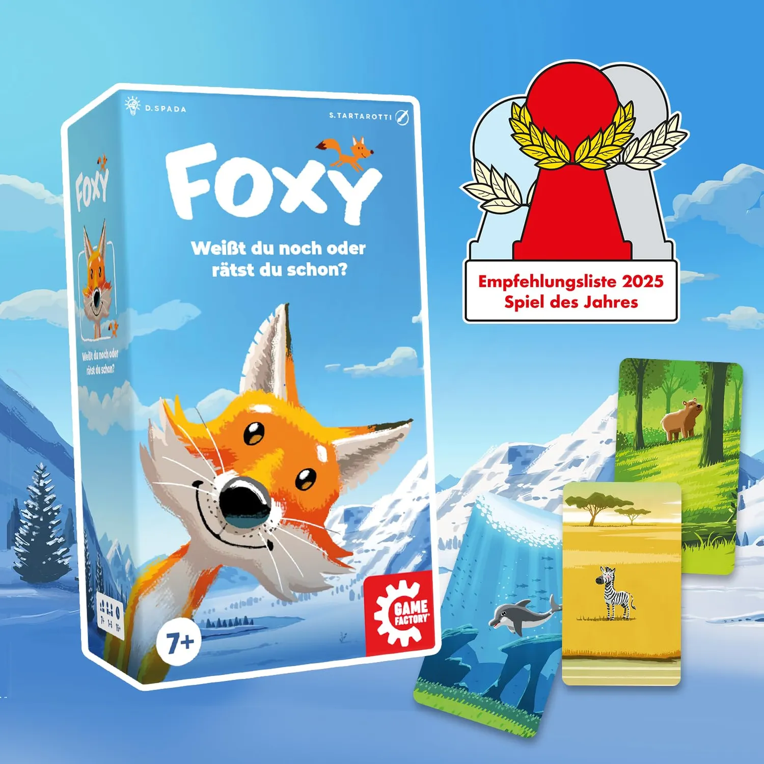 Game Factory Foxy Merkspiel Fluffy Animals abwischbar