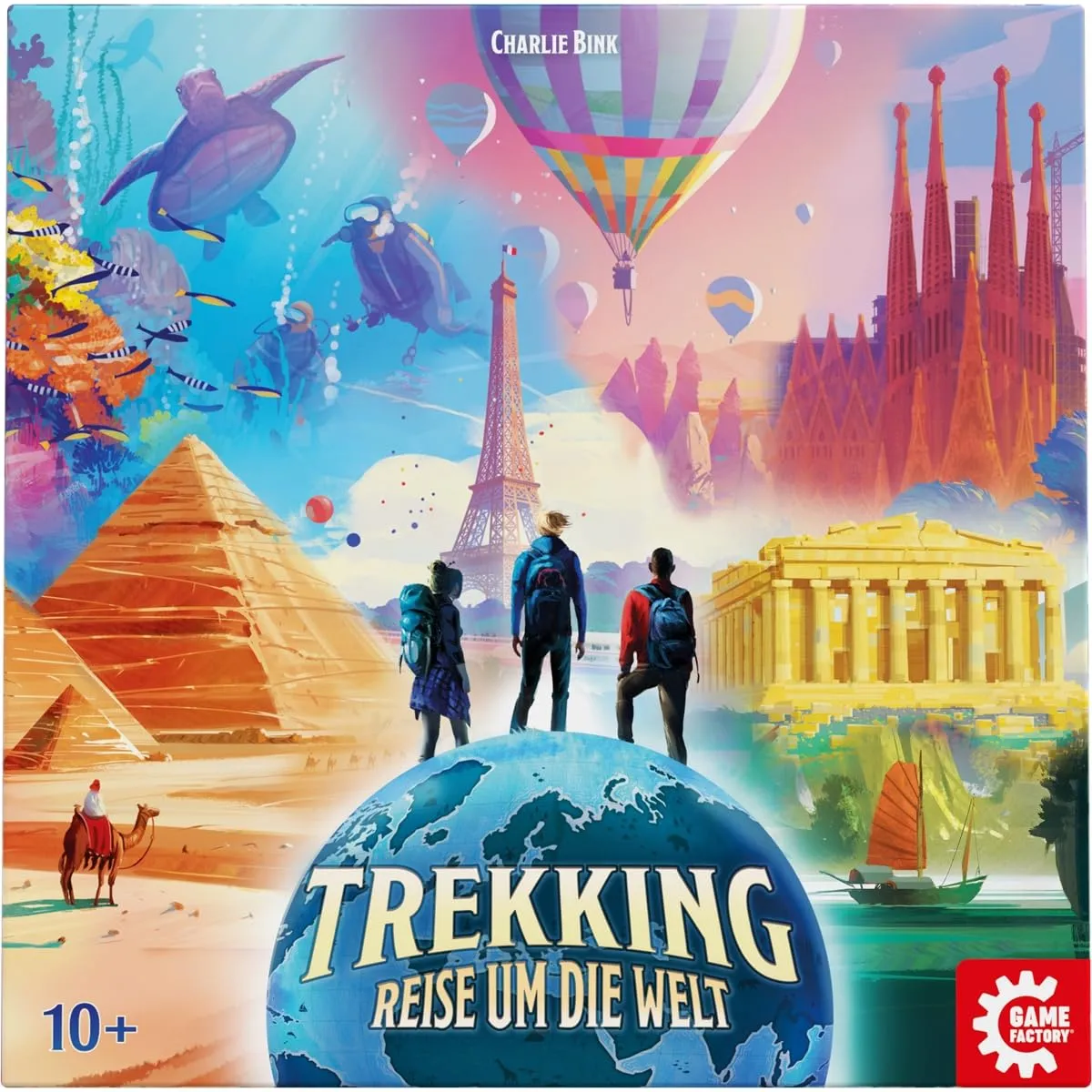 Game Factory Trekking Reise um die Welt Familienspiel 2-5 Spieler