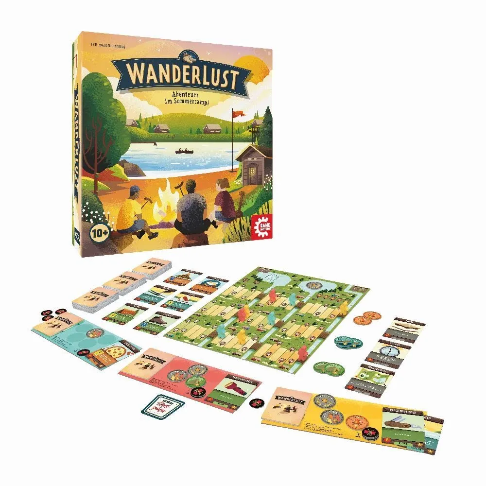 Game Factory Wanderlust Brettspiel Abenteuer im Sommercamp Deckbuilding