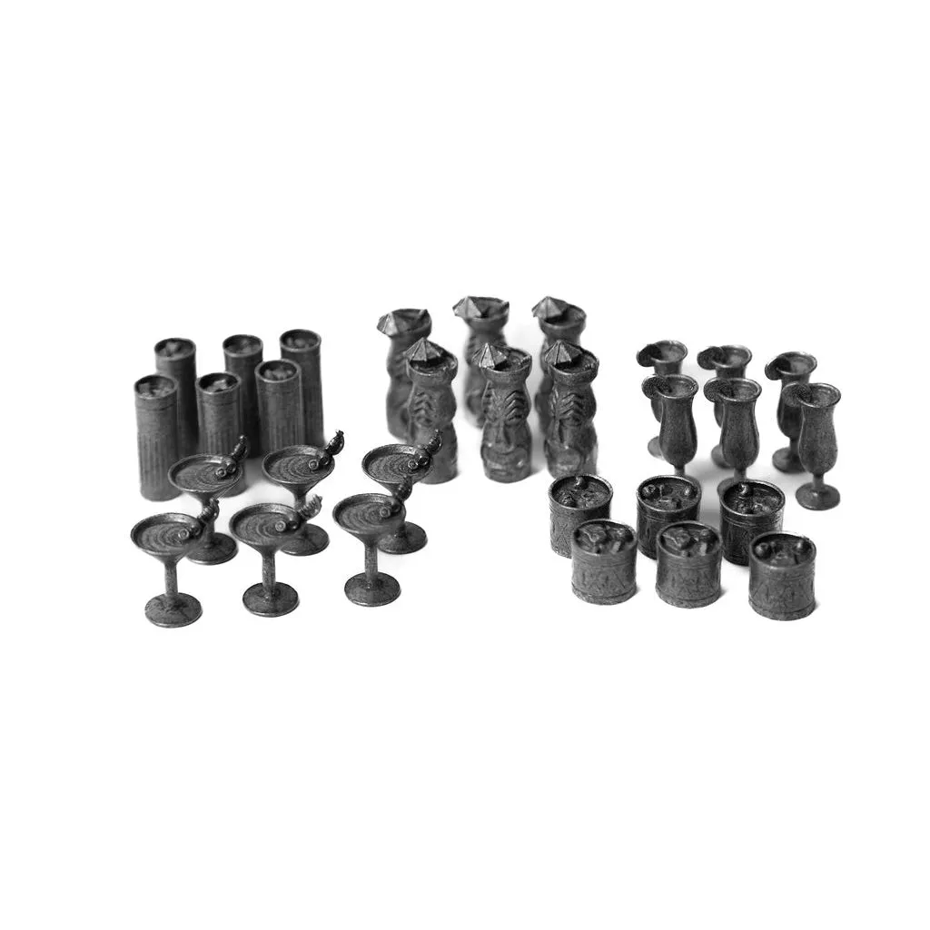 Paverson Games Distilled Cocktails Mini-Gläser Metall 30 Miniaturen