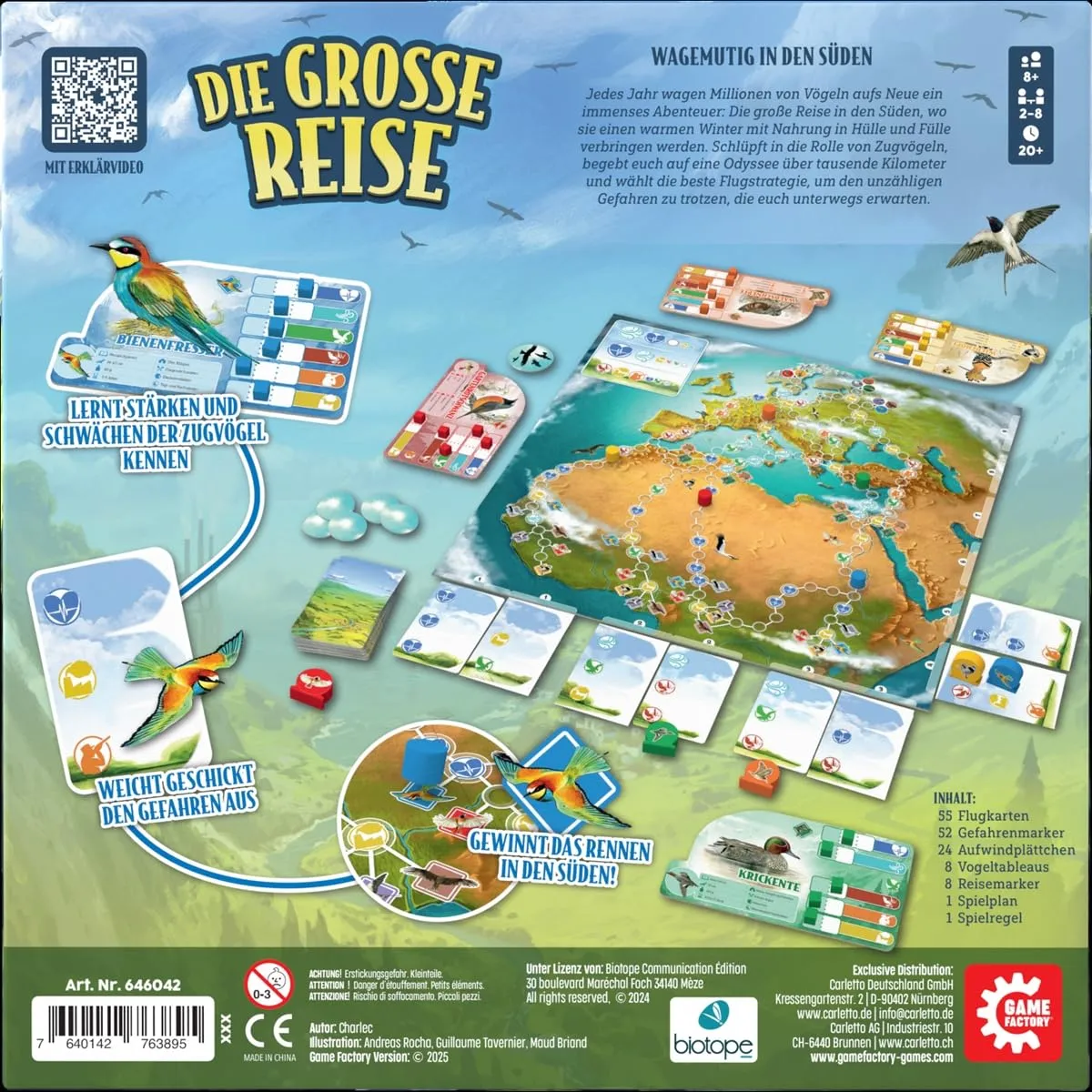 Game Factory Die Große Reise Familienspiel 2-8 Spieler