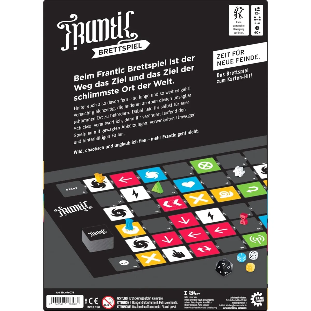 Game Factory Frantic Brettspiel für 2-6 Spieler
