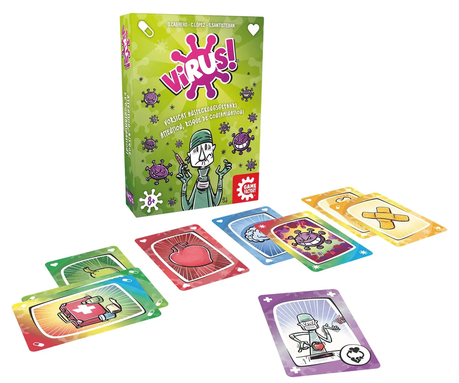 Game Factory Virus! Kartenspiel 2-6 Spieler ab 8 Jahre